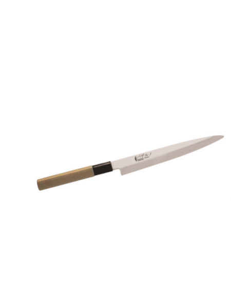 Coltello yanagi sashimi  in acciaio inox con manico legno - cm 21,00