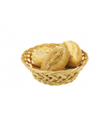 Cesto pane tondo in polipropilene colore Beige - cm ø 23x7h