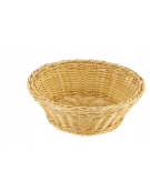 Cesto pane tondo in polipropilene colore Beige - cm ø 26x9h