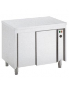 Tavolo armadiato tamburato caldo inox cm. 100x60x85/90h