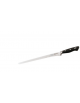 Coltello prosciutto in acciaio inox con manico in speciale materiale plastico colore nero - cm 30