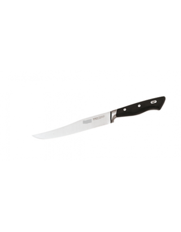 Coltello trinciante in acciaio inox con manico POM - cm 20 - colore nero