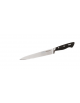Coltello filettare, flessibile in acciaio inox con manico in speciale materiale plastico colore nero - cm 20