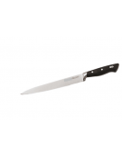 Coltello filettare, flessibile in acciaio inox con manico in speciale materiale plastico colore nero - cm 25
