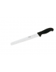Coltello prosciutto alveolato in acciaio inox con manico in polipropilene colore nero - cm 25