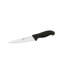 Coltello scannare in acciaio inox con manico in polipropilene colore nero o rosso - cm 16