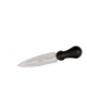 Coltello lancia "Milano" in acciaio inox con manico polipropilene colore nero - cm 15