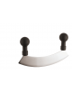 Mezzaluna in acciaio inox 2 manicI polipropilene colore nero - cm 14