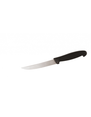 Coltello bistecca in acciaio inox con manico manico polipropilene colore nero - cm 12