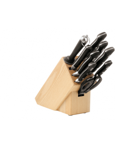 Ceppo coltelli, set 9 pz in legno