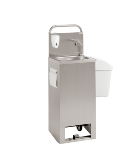 Lavamani autonomo in acciaio inox - cm  41,5x34,5x120h