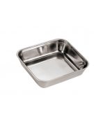 Vassoio contenitore in acciaio inox - cm 41x31x5,5h