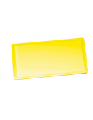 Tagliere rettangolare con canalina in polietilene HDPE colore giallo - GN 2/1 - cm 65x53x2h
