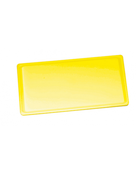 Tagliere con canalina in polietilene GN 2/1 -  colore giallo -  cm 65x53x2h