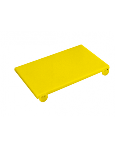 Tagliere con fermi in polietilene GN 1/1 -  colore giallo -  cm 53x32,5x2h