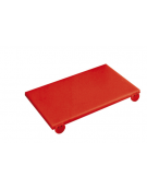 Tagliere con fermi in polietilene HDPE  colore rosso -  GN 1/1 - cm 53x32,5x2h