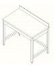 Tavolo inox con cornice e alzatina cm  150X60X85/90H