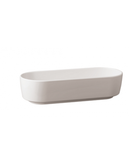 Ciotola in melamina di colore bianco - cm 53x10,5x6,5h  - lt 2
