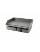 Fry top elettrico da banco con piastra di cottura CROMATA rigata cm 55x49,5x24,5