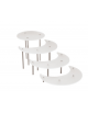 Display per buffet in plexiglass cm diametro 28x29 con ripiani cm 38x30x21h - 38x30x13h - 38x30x5h