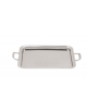 Vassoio rettangolare con maniglie in acciaio inox - cm 65x50