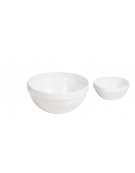 Ciotola tonda in melamina - colore bianco - diametro cm 20 - altezza cm 9,2 - lt 1,8