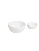 Ciotola tonda in melamina - colore bianco - diametro cm 20 - altezza cm 9,2 - lt 1,8