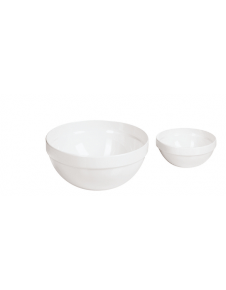 Ciotola tonda in melamina - colore bianco -  cm ø 23x10h - lt 2,5