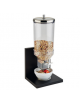 Distributore cereali in  acciaio inox, legno, SAN - colore wengè - cm 21x20x55,5h - lt 4,5