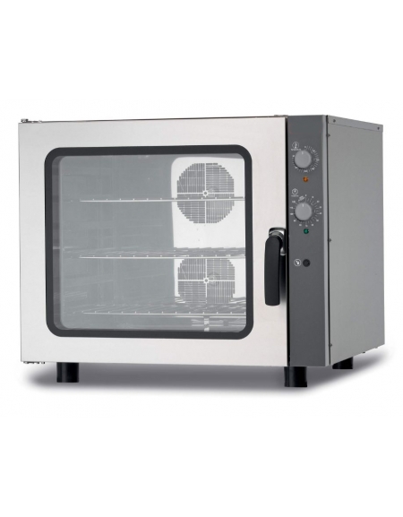 Forno elettrico ventilato a convezione gastronomia 6 teglie GN 1/1 con umidificatore - TRIFASE - cm 83,3x71x71h