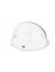 Coperchio roll-top in SAN con pomolo cromato - cm  ø 38x20h