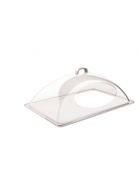 Coperchio in acrilico SAN con apertura frontale - cm 33x28x17h - GN 1/2