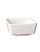Ciotola quadra in melamina - colore bianco -  cm 12,5x12,5x6h