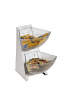 Multi-distributore in acciaio inox a 2 piani - canestri in SAN da 1 litro circa - cm 19x24x28h