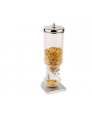 Distributore cereali in acciaio inox con contenitore lt. 4,5 in polietilene- cm 22x17,5x52h