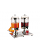 Distributore succhi DUO in acciaio inox - 2 contenitori da lt 8 cad.- cm 36x54x55h