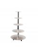 Alzata torta in alluminio con 5 piani cm Ø 20 - cm Ø 26 - cm Ø 32 - cm Ø 40 - cm Ø 45