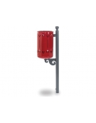 Cestino gettarifiuti per esterno in acciaio COLORE RAL 7011-3003   - Da interrare - cm 30x52x110h