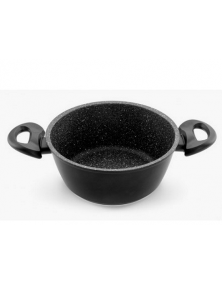 CASSERUOLA 2 MANIGLIE RIVESTITA IN PIETRA LAVICA - MM ø 240X110H