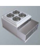 Conservatore gelato da banco N°4 Pozzetti granite da Lt 2,5 - CARAPINE E COPERCHI INCLUSI - CM 49,5X70,6X40H