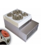 Conservatore gelato da banco N°2 Pozzetti granite da Lt 7,5 + N°2 Pozzetti granite da Lt 2,5  -  CARAPINE E COPERCHI INCLUSI