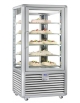 Vetrina verticale singola esposizione pasticceria/gelateria no-frost +5° -20°C - RIPIANI GRIGLIATI - cm.90x62x186h