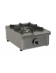 Fornellone a gas inox professionale da banco 1 Fuoco da 6,5 Kw - Potenza 6.500W-  cm. 34 x 49 x 21h