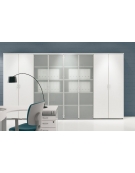 Armadio Mobile ufficio alto con ante in legno - colori struttura ed ante a scelta - cm 90x45x194,7h