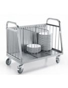 CARRELLO INOX PORTAPIATTI - MM 980X515X830