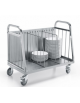 CARRELLO INOX PORTAPIATTI - Portata Kg 40 - mm 980x515x830h