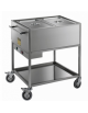 CARRELLO TERMICO BAGNOMARIA CAPACITA' 2 VASCHE GN 1/1 - mm 850x640x900h