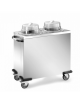 CARRELLO ELEVATORE PIATTI NEUTRO A 2 COLONNE - DIAMETRO PIATTI Ø CM 18-28 - CAPACITA' 100/120 PIATTI - mm 930x480x1060h