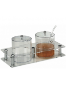 BUFFET ACRILICO PORTA YOGURT/MARMELLATE A 2 CONTENITORI
