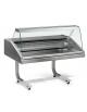 Vetrina refrigerata in acciaio inox per pesce su supporto con ruote - Temperatura 0° +6°C - cm. 100x98x128h